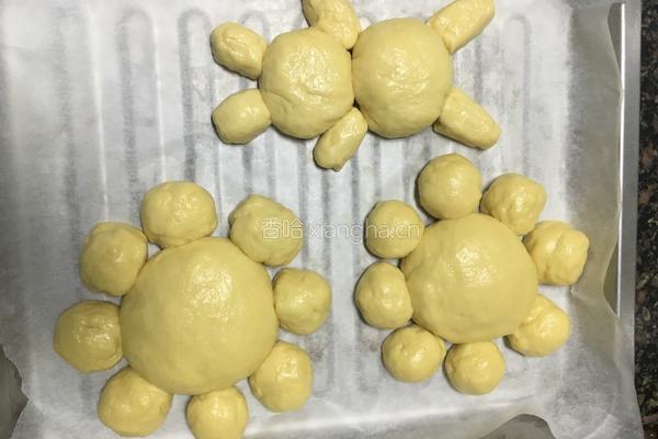 花朵与兔子豆沙面包的做法图解6