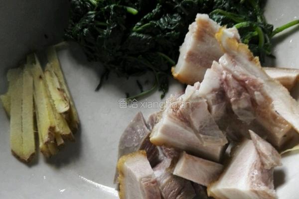 艾草猪肉汤的做法图解4