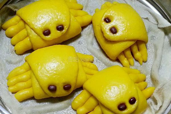 南瓜螃蟹馒头的做法图解15