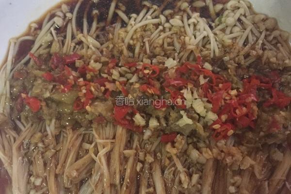 剁椒金针菇的做法图解5