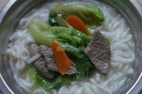 猪肝生菜河粉汤的做法图解5