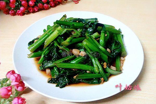 肉粒炒菜心的做法图解7