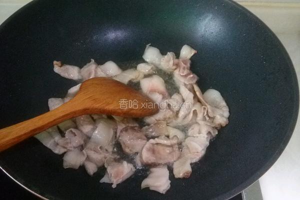 五花肉炒豇豆的做法图解2