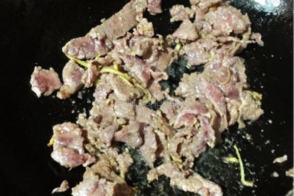 牛肉炒咸菜的做法图解5