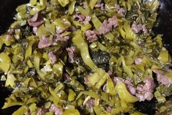 牛肉炒咸菜的做法图解7