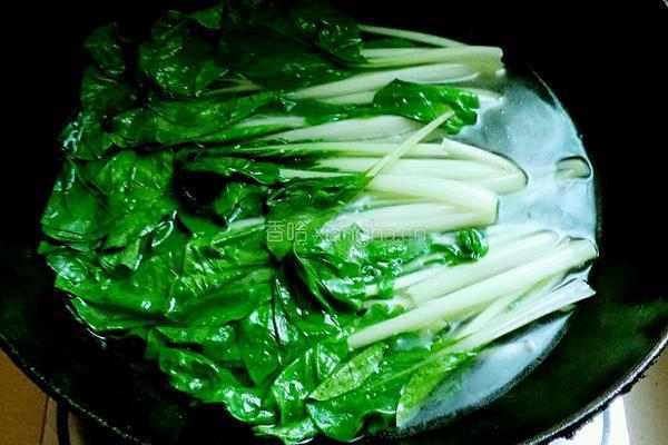 蒜香肉沫淋小白菜的做法图解4