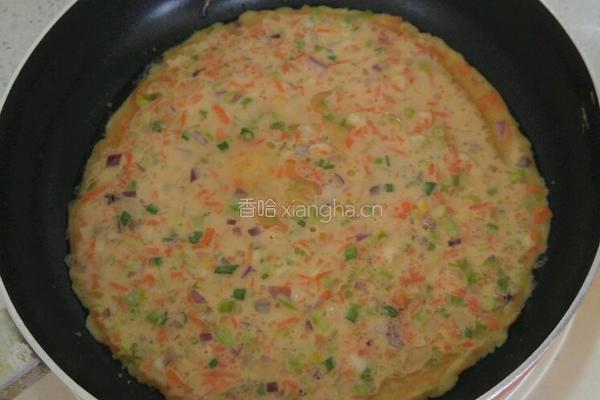 蔬菜鸡蛋饼的做法图解7