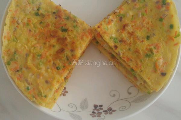 蔬菜鸡蛋饼的做法图解10