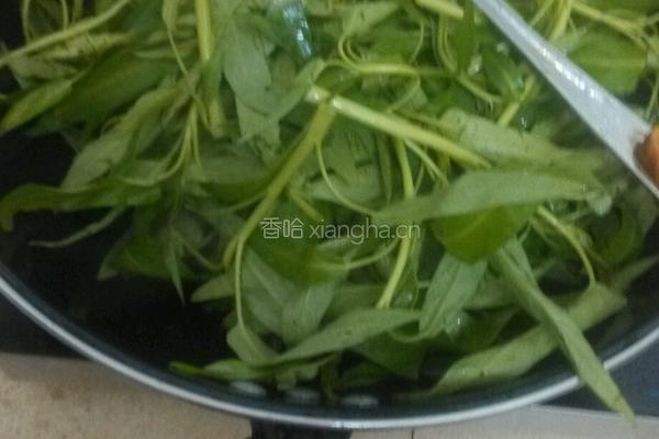 素炒空心菜的做法图解4