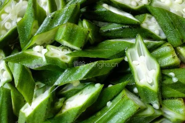 秋葵蒸粉丝的做法图解1