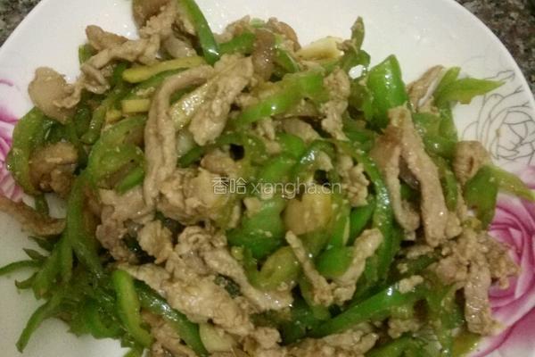 青椒炒肉丝(加蛋清)的做法图解4