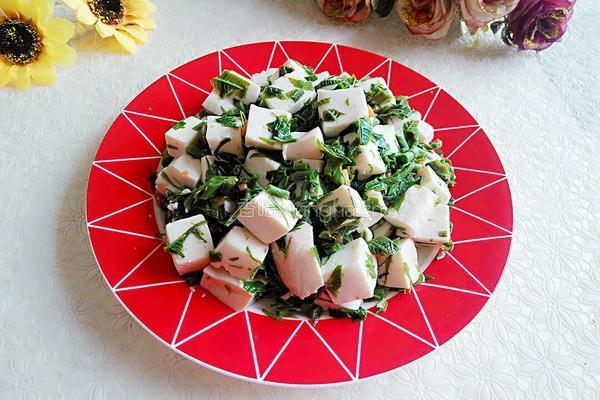 香椿拌豆腐的做法图解8