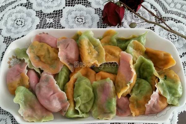 彩色饺子的做法图解7