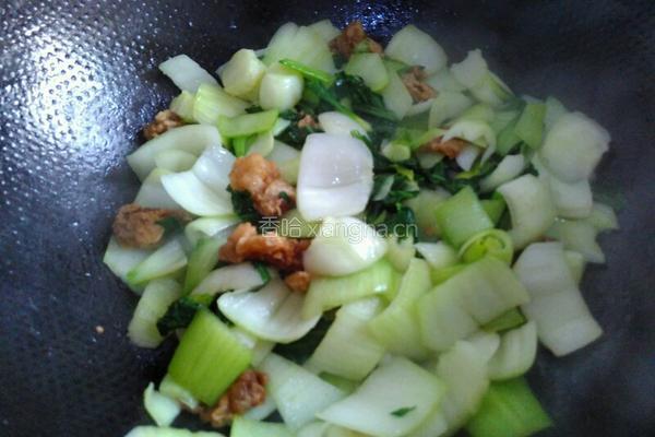 油渣炒青菜的做法图解6