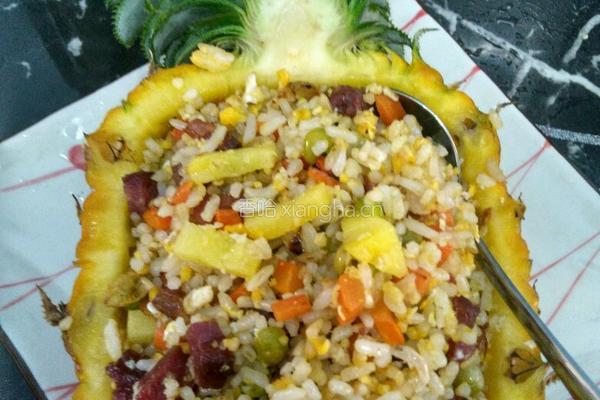 香肠菠萝饭的做法图解6