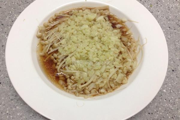 蒜蓉蒸金针菇的做法图解4