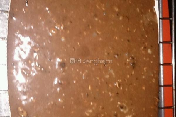 可可甘纳许豆花生核磅蛋糕的做法图解4