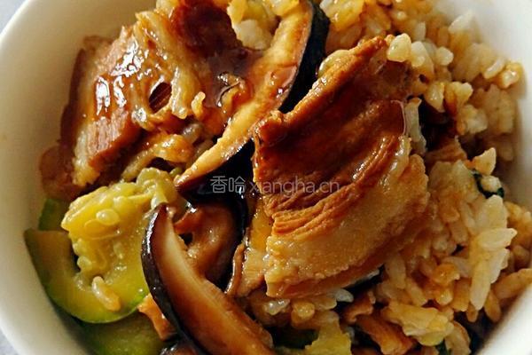 五花肉焖饭的做法图解8