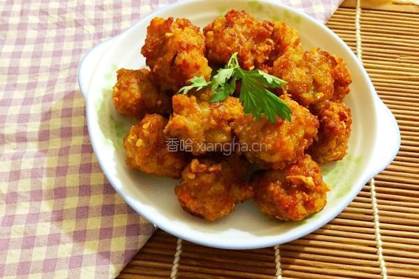 炸蒜蓉丸子的做法图解11