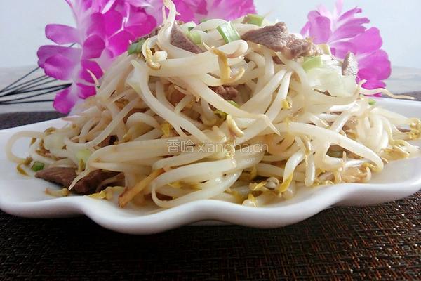 肉丝炒豆芽的做法图解5