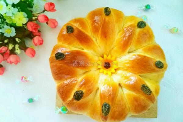 酸奶太阳花环面包的做法图解14