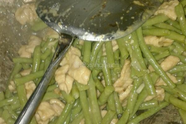 长豆炒肉片的做法图解3
