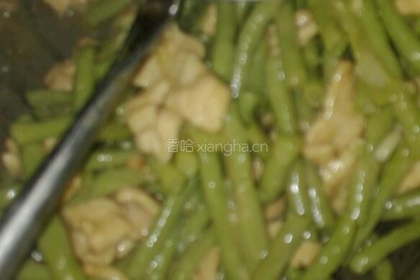 长豆炒肉片的做法图解4