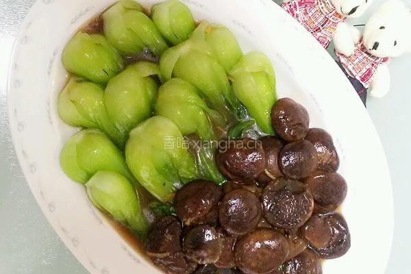 香菇油菜的做法图解4