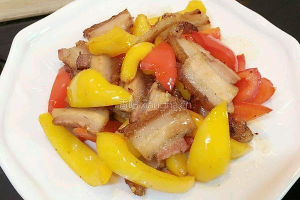 彩椒炒烧肉的做法图解6