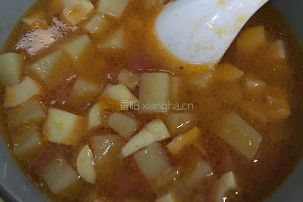 西红柿土豆咸笋汤的做法图解8
