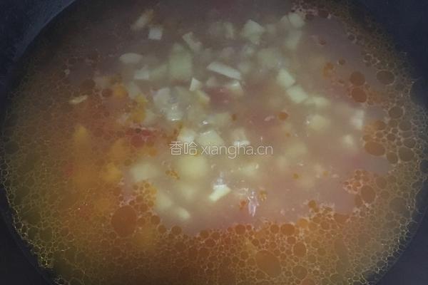 西红柿土豆咸笋汤的做法图解7