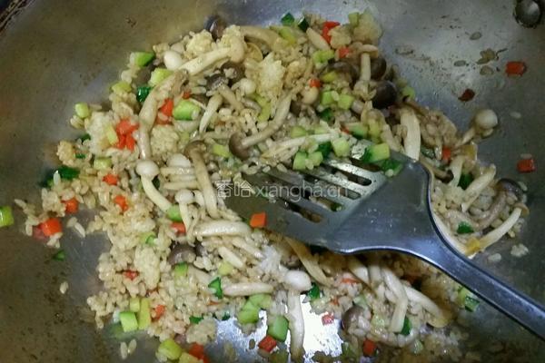 双菇咖喱炒饭的做法图解11