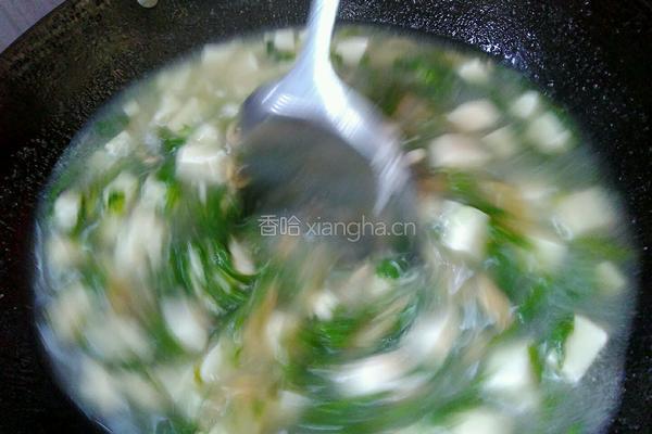 荠菜豆腐汤的做法图解15
