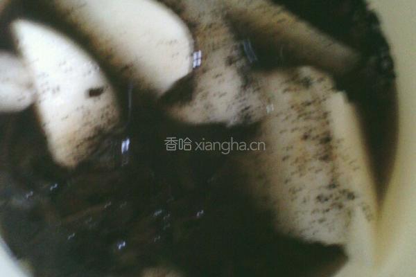 梨香咖啡茶渣芒果黑米蛋壳糕（龙利鱼腐菜蔬味）的做法图解1