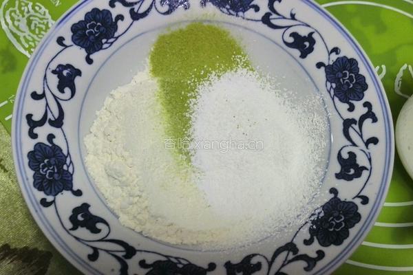 抹茶蛋糕6寸水浴法烤制的做法图解4