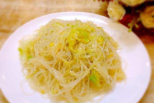 卷心菜拌粉丝的做法图解6