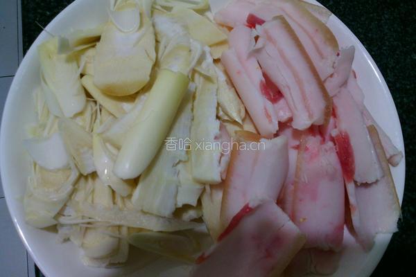 苦笋炒肥肉的做法图解3