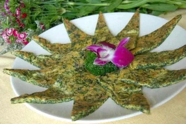 艾草煎蛋的做法图解4