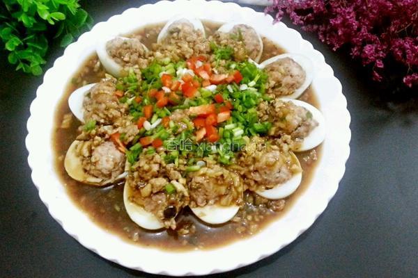 鸭蛋蒸丸子的做法图解17