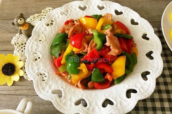 缤纷彩椒鸡肉片的做法图解8