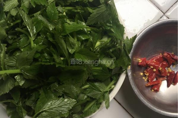 清炒水芹的做法图解2