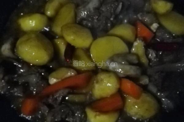 土豆炖鹅肉的做法图解7