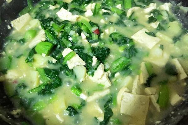 小白菜烩豆腐的做法图解5
