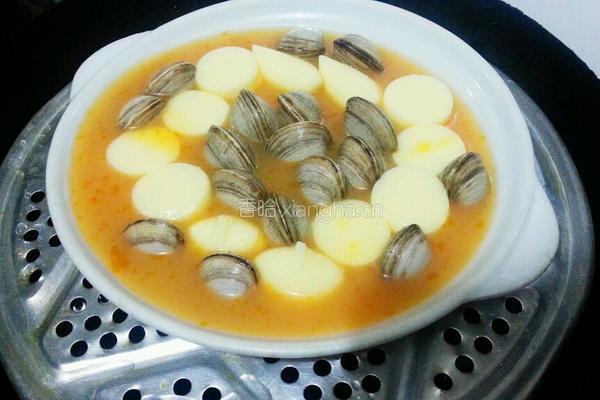 蛤蜊蒸蛋（日本豆腐）的做法图解8