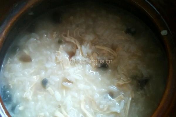 皮蛋鸡肉粥的做法图解9