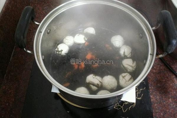 肉丸紫菜胡萝卜汤的做法图解7