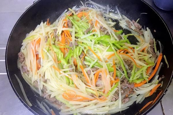 三丝炒牛肉的做法图解8