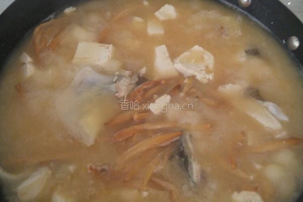 鱼头味增汤的做法图解9