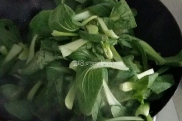 炒小白菜的做法图解2