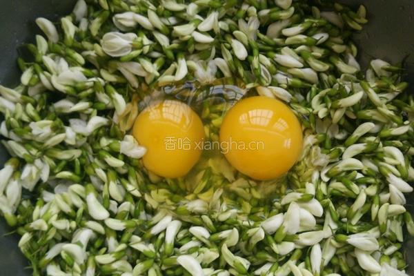 香煎槐花饼的做法图解2